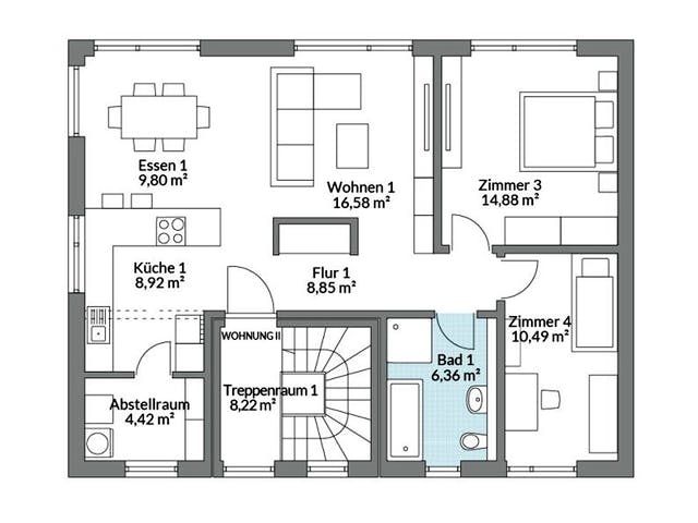 Fertighaus Plus 177 von Danwood Schlüsselfertig ab 401600€, Stadtvilla Grundriss 2