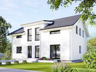 Fertighaus Plus 187 von Danwood Schlüsselfertig ab 455000€, Satteldach-Klassiker Außenansicht 2