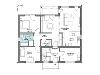 Fertighaus Plus 227 von Danwood Schlüsselfertig ab 524200€, Stadtvilla Grundriss 1