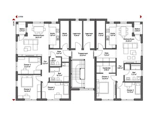 Fertighaus Poly 736 W6 SD von Danwood, Satteldach-Klassiker Grundriss 3