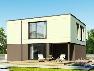 Fertighaus NEXT 176F von Danwood - NEXT by Danwood Schlüsselfertig ab 539300€, Cubushaus Außenansicht 1