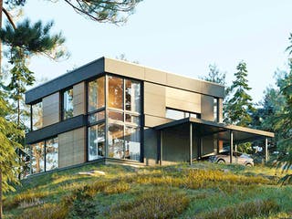 Fertighaus Vision 195 von Danwood - VISION by Danwood Schlüsselfertig ab 768600€, Cubushaus Außenansicht 1