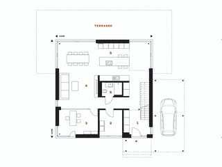 Fertighaus Vision 195 von Danwood - VISION by Danwood Schlüsselfertig ab 768600€, Cubushaus Grundriss 1