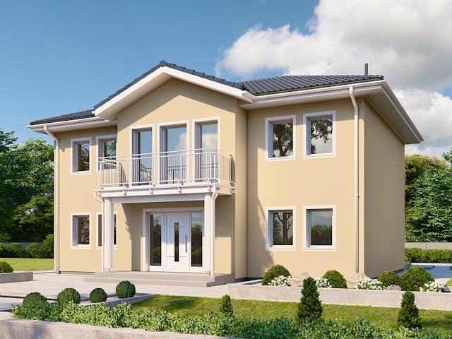 Fertighaus Classic 196 von Danwood Schlüsselfertig ab 396600€, Stadtvilla Außenansicht 2