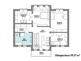 Fertighaus Classic 196 von Danwood Schlüsselfertig ab 396600€, Stadtvilla Grundriss 2