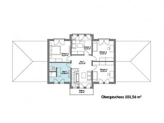 Fertighaus Classic 266 von Danwood Schlüsselfertig ab 537800€, Stadtvilla Grundriss 2