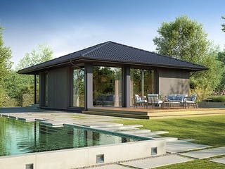 Fertighaus Next 80 W von Danwood - NEXT by Danwood Schlüsselfertig ab 286800€, Bungalow Außenansicht 2