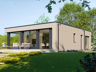 Fertighaus Next 90 F von Danwood - NEXT by Danwood Schlüsselfertig ab 292400€, Bungalow Außenansicht 1