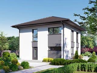 Fertighaus Park 118W von Danwood Schlüsselfertig ab 270300€, Stadtvilla Außenansicht 2