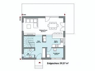 Fertighaus Park 118W von Danwood Schlüsselfertig ab 270300€, Stadtvilla Grundriss 1