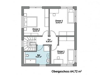 Fertighaus Park 131W von Danwood Schlüsselfertig ab 284600€, Stadtvilla Grundriss 2