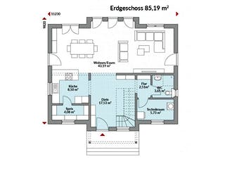 Fertighaus Park 167W von Danwood Schlüsselfertig ab 349500€, Stadtvilla Grundriss 1