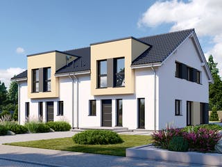 Fertighaus Partner 150 von Danwood Schlüsselfertig ab 315300€, Satteldach-Klassiker Außenansicht 2