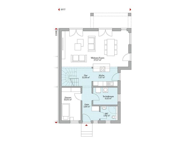 Fertighaus Partner 155W von Danwood Schlüsselfertig ab 325900€, Stadtvilla Grundriss 1 Fertighaus Partner 155W von Danwood Schlüsselfertig ab 325900€, Stadtvilla Grundriss 1