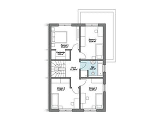 Fertighaus Partner 155W von Danwood Schlüsselfertig ab 325900€, Stadtvilla Grundriss 2
