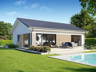 Fertighaus Perfect 86 von Danwood Schlüsselfertig ab 210200€, Bungalow Außenansicht 1