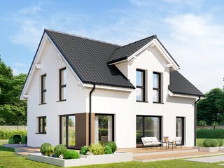 Fertighaus Point 133.1 von Danwood Schlüsselfertig ab 285300€, Satteldach-Klassiker Außenansicht 1