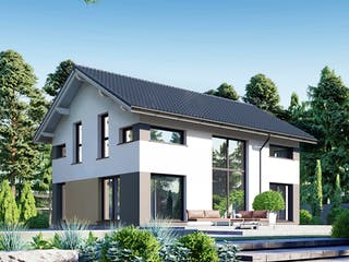 Fertighaus Point 140 von Danwood Schlüsselfertig ab 327100€, Satteldach-Klassiker Außenansicht 2