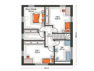 Massivhaus ICON 3+ City mit Flachdach von Dennert Massivhaus Ausbauhaus ab 286677€, Cubushaus Grundriss 2