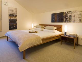 Blockhaus D168 MH Bad Vilbel von Frammelsberger Holzbau, Satteldach-Klassiker Innenansicht 5