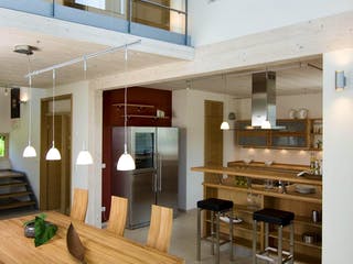 Blockhaus D168 MH Bad Vilbel von Frammelsberger Holzbau, Satteldach-Klassiker Innenansicht 6