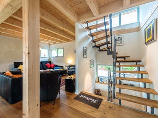 Blockhaus D109 Fehlings-Kopfmann von Frammelsberger Holzbau, Cubushaus Innenansicht 2