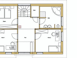 Blockhaus D152 Sum von Frammelsberger Holzbau, Satteldach-Klassiker Grundriss 2
