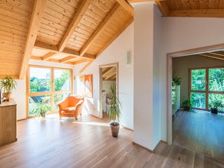 Blockhaus D152 Sum von Frammelsberger Holzbau, Satteldach-Klassiker Innenansicht 6