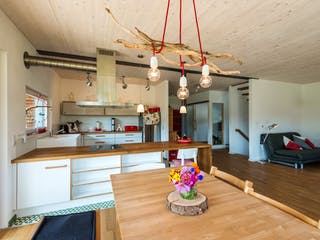 Blockhaus D146 Köstler von Frammelsberger Holzbau, Satteldach-Klassiker Innenansicht 2