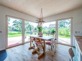 Blockhaus D146 Köstler von Frammelsberger Holzbau, Satteldach-Klassiker Innenansicht 4