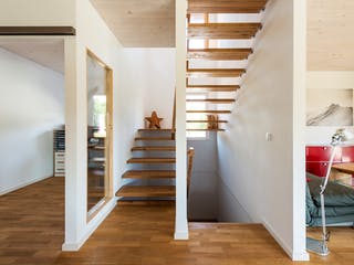 Blockhaus D146 Köstler von Frammelsberger Holzbau, Satteldach-Klassiker Innenansicht 6