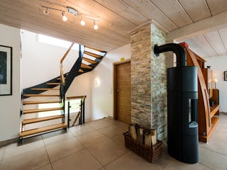 Blockhaus D176 Becker von Frammelsberger Holzbau, Satteldach-Klassiker Innenansicht 3