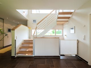 Blockhaus D183 Eisele von Frammelsberger Holzbau, Pultdachhaus Innenansicht 3