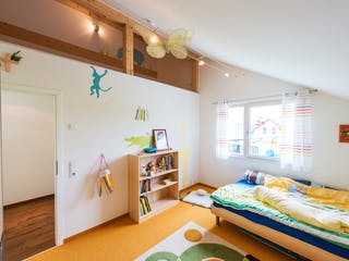 Blockhaus D183 Eisele von Frammelsberger Holzbau, Pultdachhaus Innenansicht 5