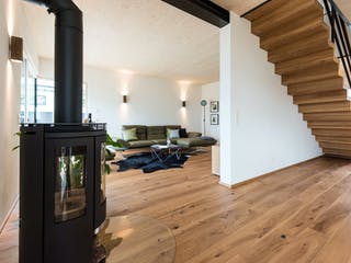 Blockhaus D183 MH Mülheim-Kärlich von Frammelsberger Holzbau, Satteldach-Klassiker Innenansicht 6