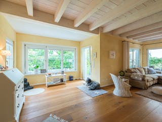 Blockhaus D243 Schmidt von Frammelsberger Holzbau, Cubushaus Innenansicht 1