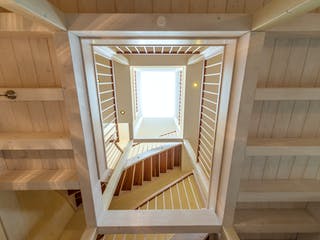 Blockhaus D243 Schmidt von Frammelsberger Holzbau, Cubushaus Innenansicht 4