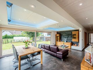 Blockhaus D282 Kocher von Frammelsberger Holzbau, Satteldach-Klassiker Innenansicht 3