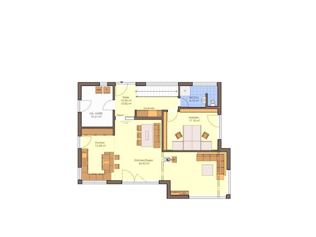 Fertighaus Domingo von Büdenbender Hausbau, Cubushaus Grundriss 1 Fertighaus Domingo von Büdenbender Hausbau, Cubushaus Grundriss 1