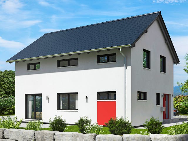 Fertighaus Dublin von Fingerhut Haus Schlüsselfertig ab 416437€, Satteldach-Klassiker Außenansicht 1