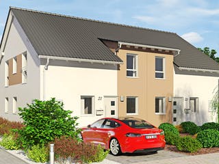 Fertighaus Duett 134 von Fingerhut Haus Schlüsselfertig ab 406558€, Satteldach-Klassiker Außenansicht 1