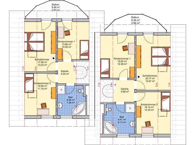 Fertighaus Duett 157 von Fingerhut Haus Schlüsselfertig ab 416239€, Satteldach-Klassiker Grundriss 2