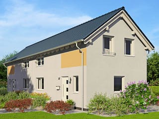 Fertighaus Duett 95 von Fingerhut Haus Schlüsselfertig ab 340691€, Satteldach-Klassiker Außenansicht 1