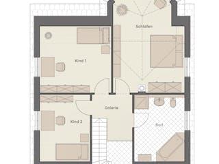 Massivhaus Turmhaus 152 von ROTH MASSIVHAUS Schlüsselfertig ab 379000€, Satteldach-Klassiker Grundriss 2