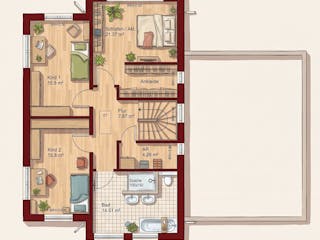 Massivhaus Stadthaus 160 von TIMOWA Massivhäuser, Stadtvilla Grundriss 2