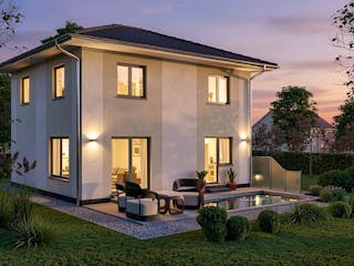 Massivhaus Stadthaus 124 von TIMOWA Massivhäuser Schlüsselfertig ab 273900€, Stadtvilla Außenansicht 2