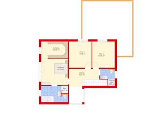 Massivhaus Stadtvilla 166 im Bauhausstill mit LIAPLAN gebaut von Mein Haus Bausysteme, Cubushaus Grundriss 2
