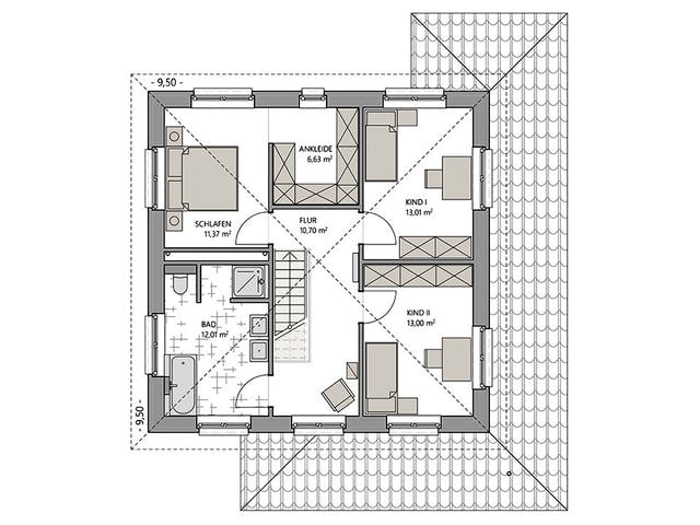 Massivhaus Stadtvilla 160 III von ECO System HAUS, Stadtvilla Grundriss 2