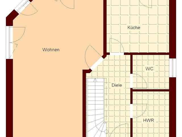 Massivhaus Dierhagen I von TIMOWA Massivhäuser Schlüsselfertig ab 266900€, Satteldach-Klassiker Grundriss 1