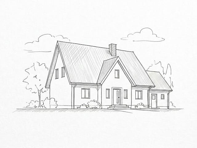 Massivhaus Eineinhalbgeschosser 170-230 von Ever Energy Home, Satteldach-Klassiker Außenansicht 1